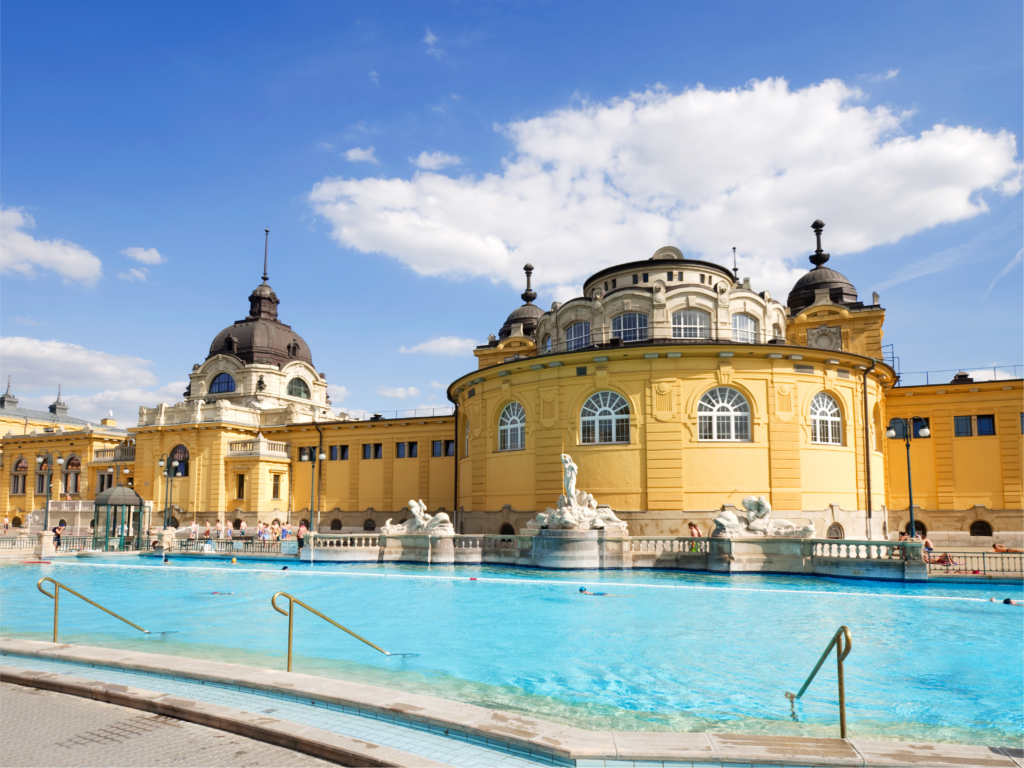 Thermal baths in Budapest.